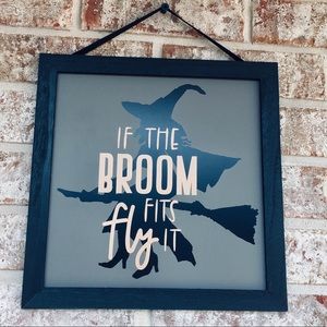 Fall decor Halloween witch sign